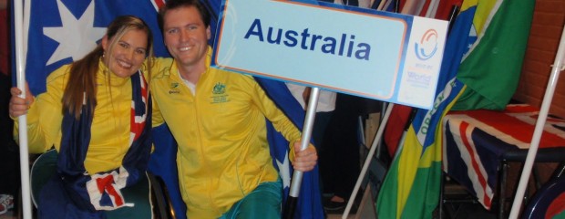 Flying the flag at the opening ceremony