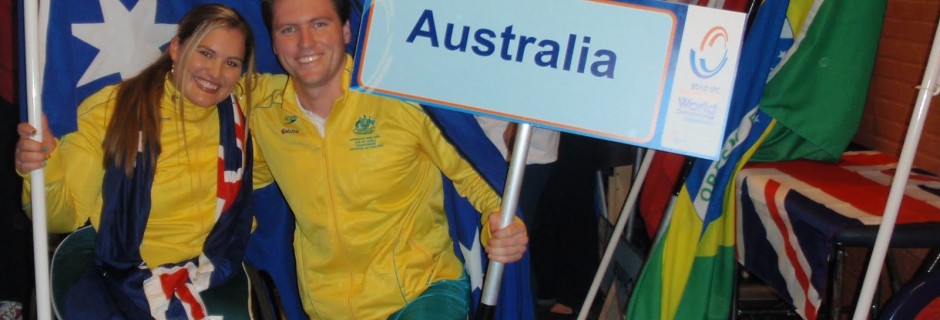 Flying the flag at the opening ceremony