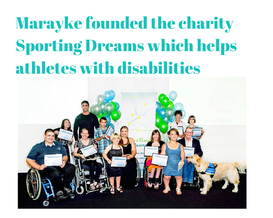 Marayke founded the charity Sporting-2